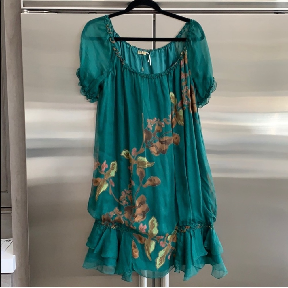 Max Studio Green Floral Dress - L